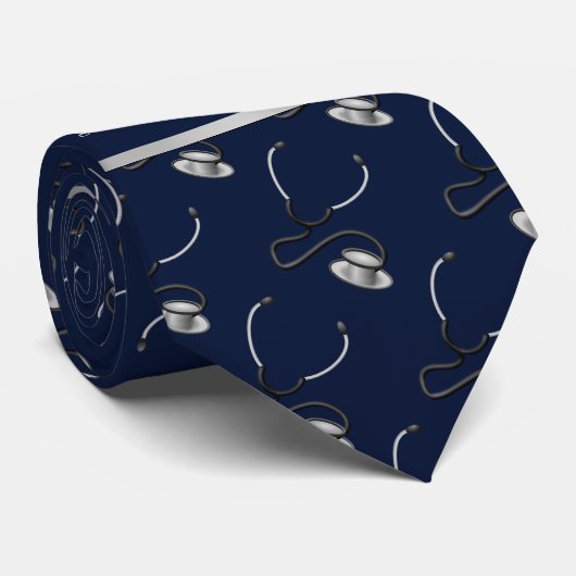 Medizin, Krankenpflege, Doktor-bezogene Stethoskop Krawatte (Gerollt)