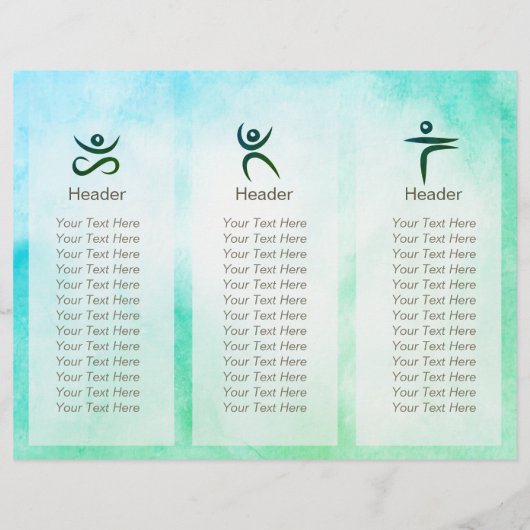 Medizin Lehrer Wasserfarbe Yoga Pose Om Signage (Rückseite)