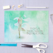 Medizin Lehrer Wasserfarbe Yoga Pose Om Signage Seidenpapier (Handwerk)