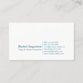 Medizin Lehrer Wasserfarbe Yoga Pose Om Signage Visitenkarte (Rückseite)