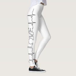 Medizin Liebe Herzschlag Krankenschwester Spaß Val Leggings