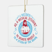 Medizin - Medical Student Studies Gehirn Keramikornament (Links)