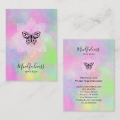 *~* Medizin Mindfulness Yoga Mandala Schmetterling Visitenkarte (Vorne/Hinten)
