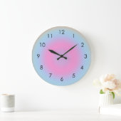 Medizin Pastel Gradient Ombre Farbige Aura Große Wanduhr (Zuhause)
