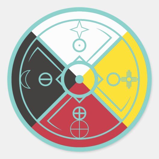 Medizin-Rad-heiliges Band Runder Aufkleber (Vorderseite)