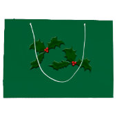 Medizin-Scrubs Green Holly Lg Geschenktasche Große Geschenktüte (Rückseite)