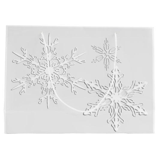 Medizin Scrubs White Snowflake Lg Geschenktasche Große Geschenktüte (Rückseite)