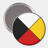 Medizin Wheel Magnet (Vorderseite/Rückseite)