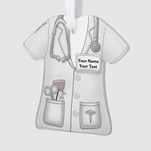 Medizin-White Coat Nurse oder Doctor Ornament (Vorderseite)