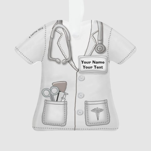 Medizin-White Coat Nurse oder Doctor Ornament (Vorderseite)