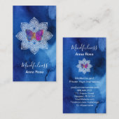 *~* Medizin Yoga Mindfulness Mandala Schmetterling Visitenkarte (Vorne/Hinten)