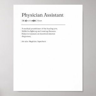 Medizinassistent Definition Funny Poster-Geschenk Poster