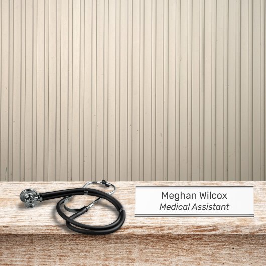 Medizinassistent White Schreibtischnamensplakette