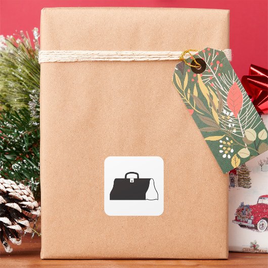 Medizinbeutel Quadratischer Aufkleber