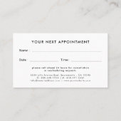 Mediziner für Fußpflege Moderner Terminkarte (Rückseite)