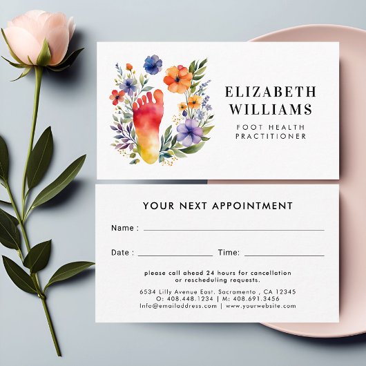 Mediziner für Fußpflege Moderner Terminkarte