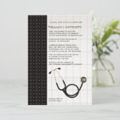 Mediziner-medizinische Abschluss-Einladung Einladung (Stehend Vorderseite)