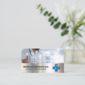 Mediziner mit Technologie | Medizinisches Logo Visitenkarte (Stehend Vorderseite)