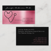 Mediziner Ob/Gyn Gynäkologe Obstetriker Visitenkarte (Vorne/Hinten)