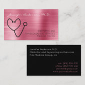 Mediziner Ob/Gyn Gynäkologe Obstetriker Visitenkarte (Vorne/Hinten)