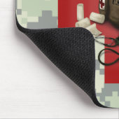 Mediziner-QuerCamouflage Mousepad (Ecke)