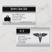 Mediziner Silver Visitenkarte (Vorne/Hinten)