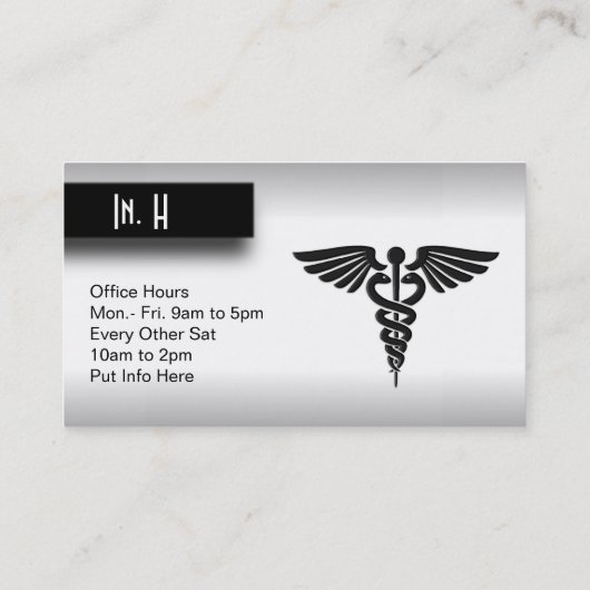 Mediziner Silver Visitenkarte (Rückseite)