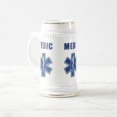 Mediziner-Stern des Lebens Bierglas (Vorderseite Links)