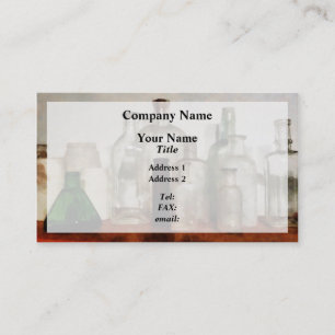 Medizinflaschen hoch und niedrig visitenkarte
