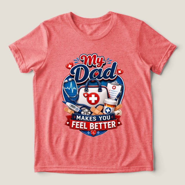Medizinisch (1) Tri-Blend shirt (Design Vorderseite)