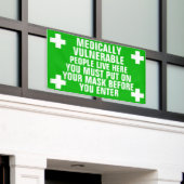 Medizinisch gefährdete Maske tragen Banner (Äußeres Gebäude)