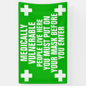 Medizinisch gefährdete Maske tragen Banner (Vertikal)