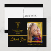 medizinisch | Pflege Abschluss Name Foto Vielen Da Postkarte (Vorne/Hinten)