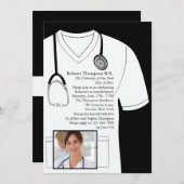 Medizinisch scheuert weiße einladung (Vorne/Hinten)