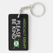 Medizinisch von Gesichtsmasken ausgenommen Schlüsselanhänger (Rückseite)