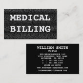 Medizinische Abrechnung Visitenkarte (Vorne/Hinten)