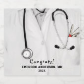 Medizinische Abschluss Schaumweinetikett (Einzelnes Label)