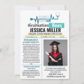 Medizinische Abschluss Zeitung Uni einzigartig Einladung (Vorderseite)