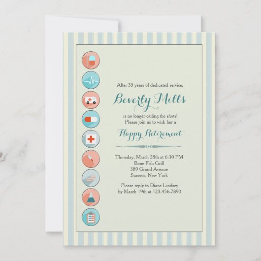 Medizinische Aktieneinziehungs-Party Einladung (Vorderseite)