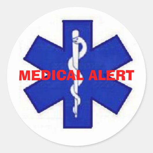 MEDIZINISCHE ALERT STICKER (Vorderseite)