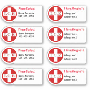 Medizinische Allergie warnt Kinder in Schulbücher Aufkleber