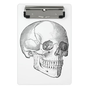 Medizinische Anatomie Schädel Vintage Arzt Zeichnu Mini Klemmbrett