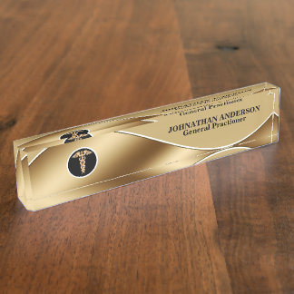 Medizinische Ärzte Gesundheitswesen Imitate Goldka Namensplakette