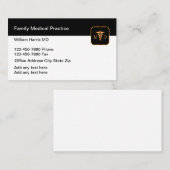 Medizinische Ärztefamilie praktiziert Visitenkarte (Vorne/Hinten)