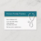 Medizinische Ärztefamilie praktiziert Visitenkarte (Vorderseite)