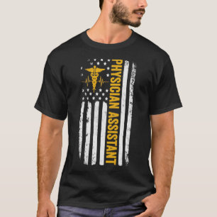 Medizinische Assistant American Flag USA T-Shirt