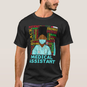 Medizinische Assistentin Afrikanischer Frauen schw T-Shirt