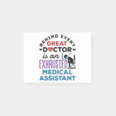 Medizinische Assistentin Ausgestoßene Sonnenanbetu Post-it Klebezettel (Vorderseite)