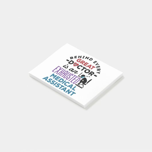 Medizinische Assistentin Ausgestoßene Sonnenanbetu Post-it Klebezettel (angewinkelt)