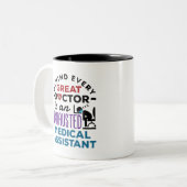 Medizinische Assistentin Ausgestoßene Sonnenanbetu Zweifarbige Tasse (Vorderseite Links)